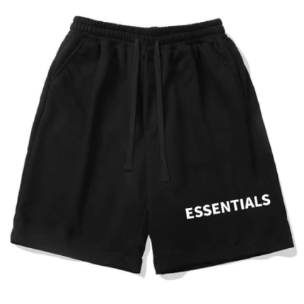 Essentials Cotton Black Blend Shorts