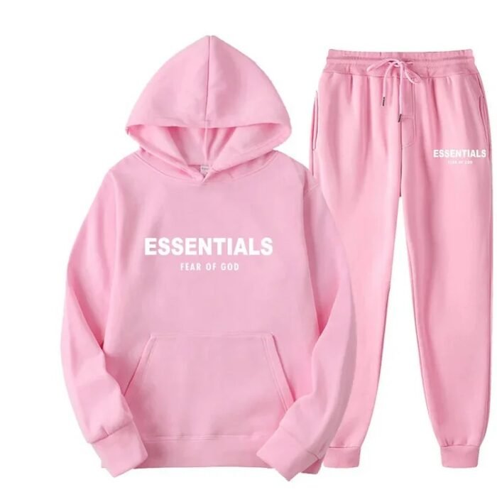 Fear of God Essentials Pink Hoodie